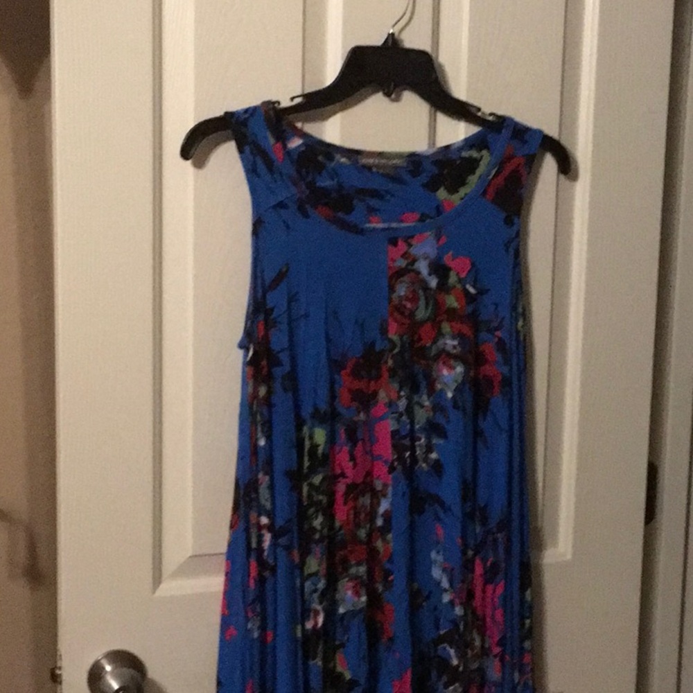 Blue floral dress